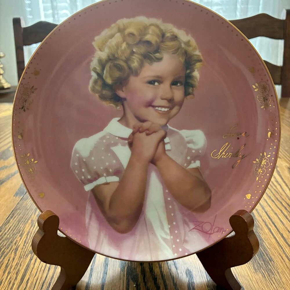 Danbury Mint Collector Precious Plate, Shirley Temple, Number AN8762